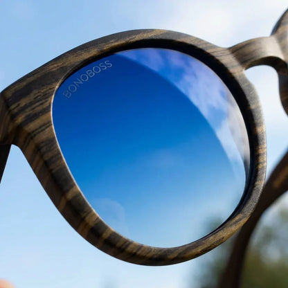 Meli Ebony Round Polarized Sunglasses