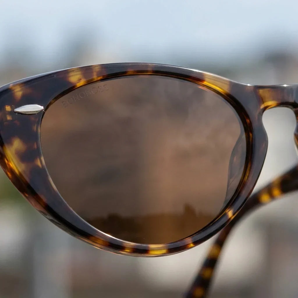 Havana cat eye sunglasses with polarized lenses, bio-acetate frame · ReFramed, photo 25 of 30