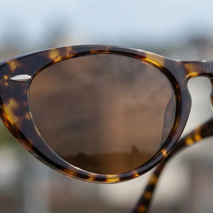 Havana cat eye sunglasses with polarized lenses, bio-acetate frame · ReFramed, photo 25 of 30