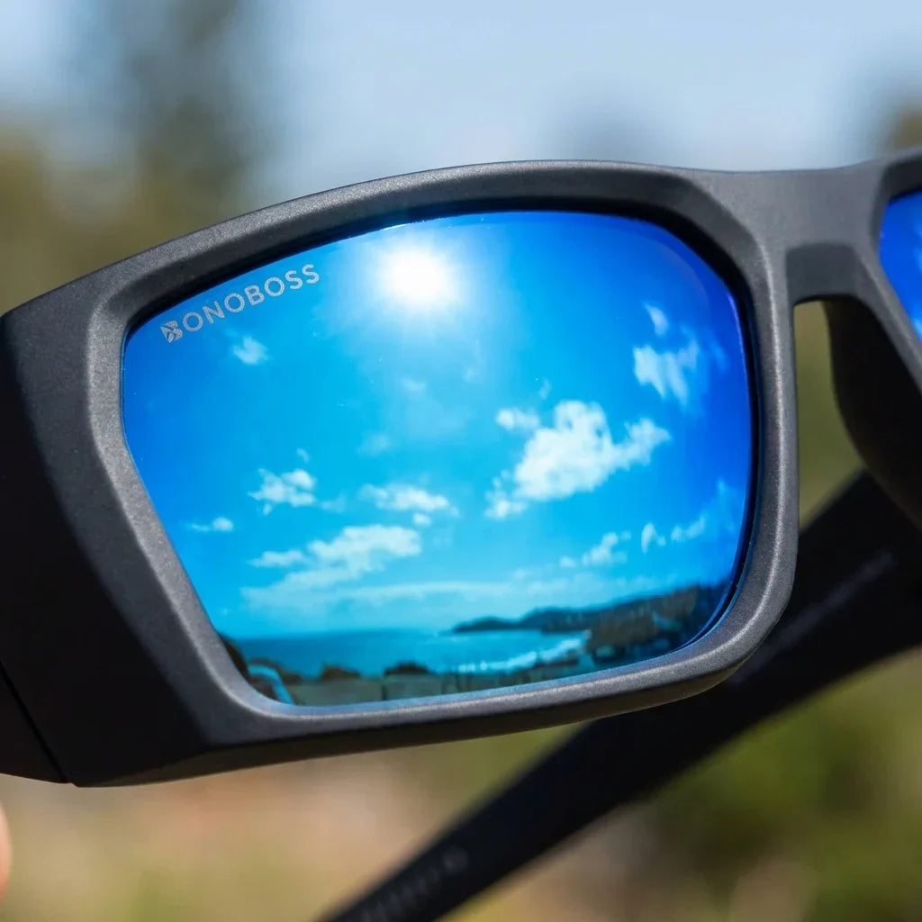 Salmon Seeker sport sunglasses with polarized lenses, TR90 frame, Dark Camo color · photo 9 of 30