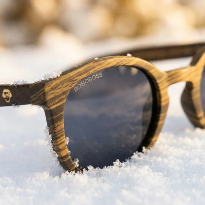 Meli Ebony Round Polarized Sunglasses