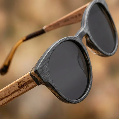 Chiloé 110 Wood Round Polarized Sunglasses