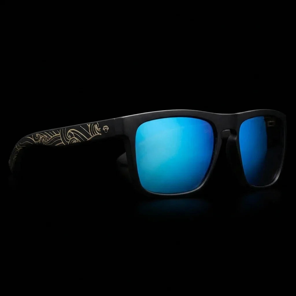 Lautaro Dark Designer's rectangular polarized sunglasses in recycled plastic · ReFramed, photo 20 of 24