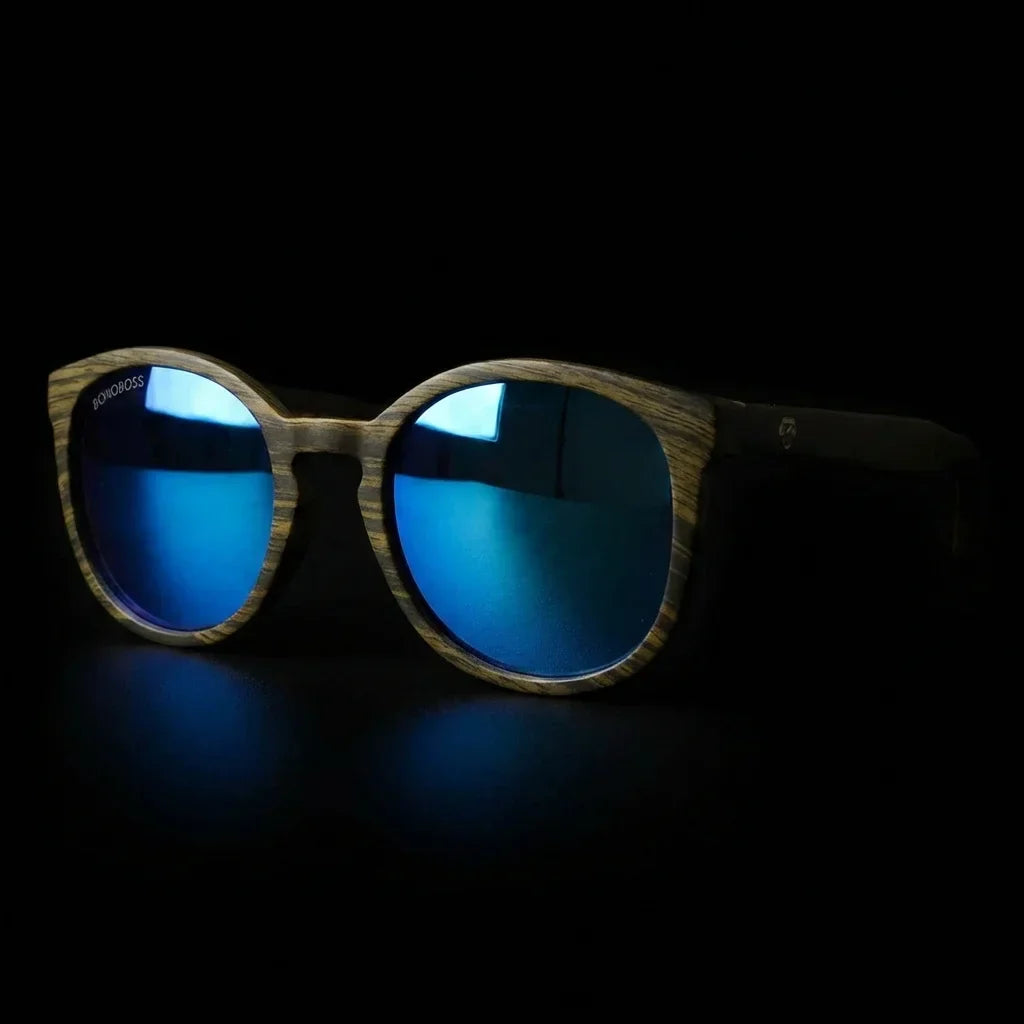 Meli Ebony Round Polarized Sunglasses