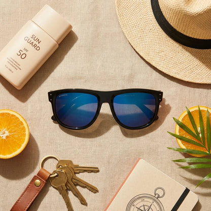GirlFriend Reverse Wayfarer-Style Polarized Sunglasses in Bio-Acetate