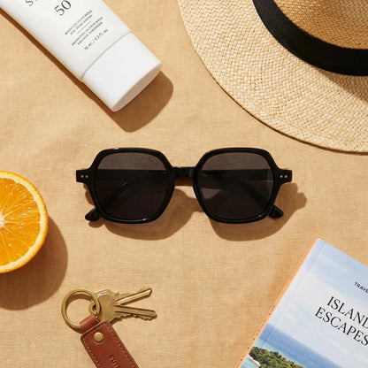 Canarias geometric polarized sunglasses, bio-acetate frame · ReFramed, photo 21 of 30