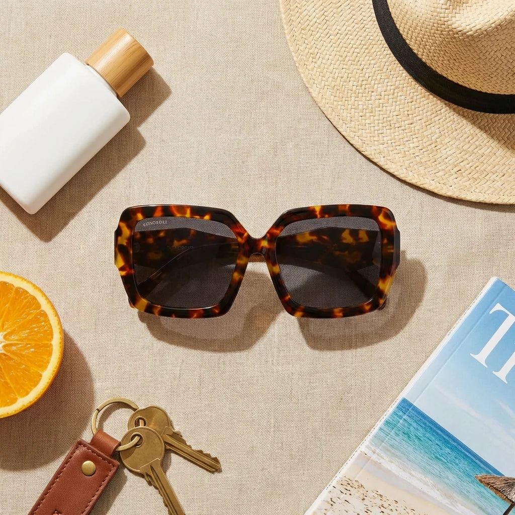 Alaska Rectangular Polarized Sunglasses in Bio-Acetate