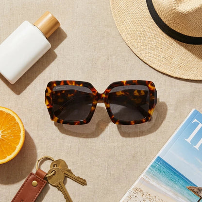 Alaska Rectangular Polarized Sunglasses in Bio-Acetate