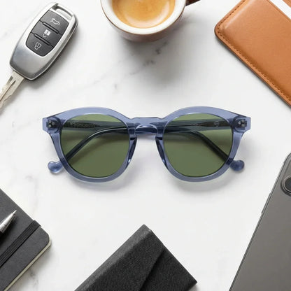Lenga Oval Polarized Sunglasses in Bio-Acetate