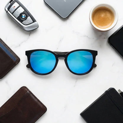 Meli Dark Round Polarized Sunglasses