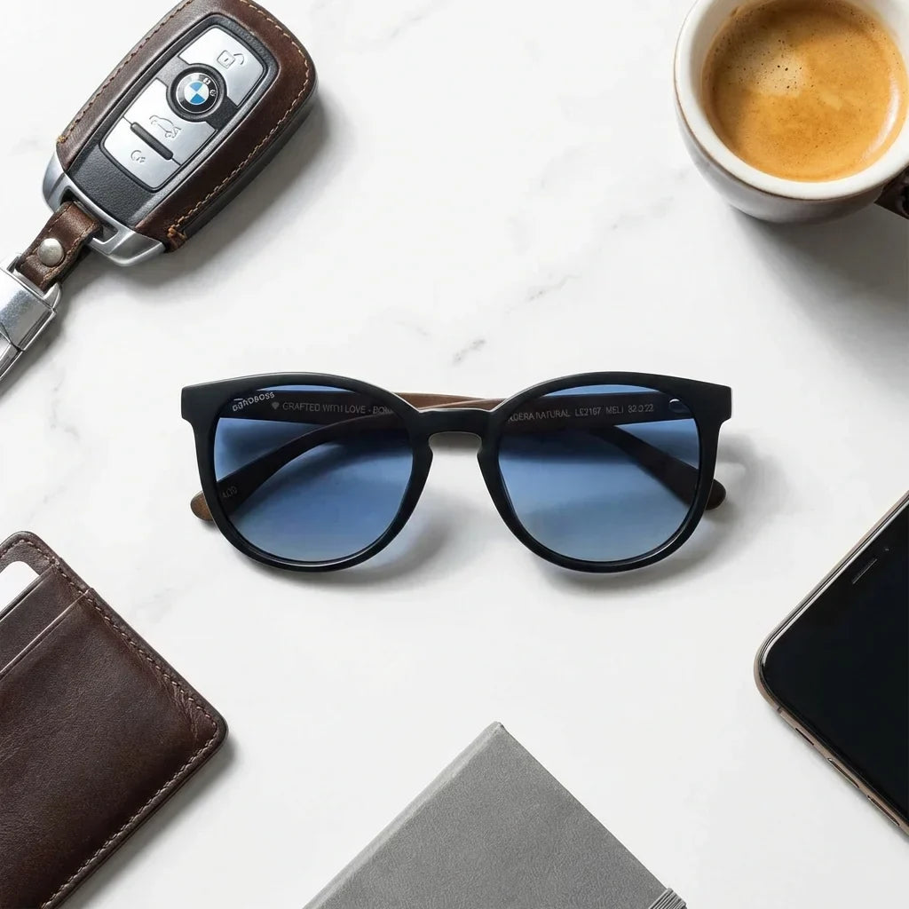 Meli Dark Round Polarized Sunglasses