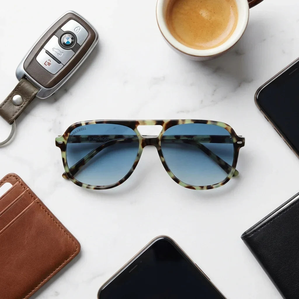 Orson E.D aviator polarized sunglasses, bio-acetate frame · ReFramed, photo 24 of 30