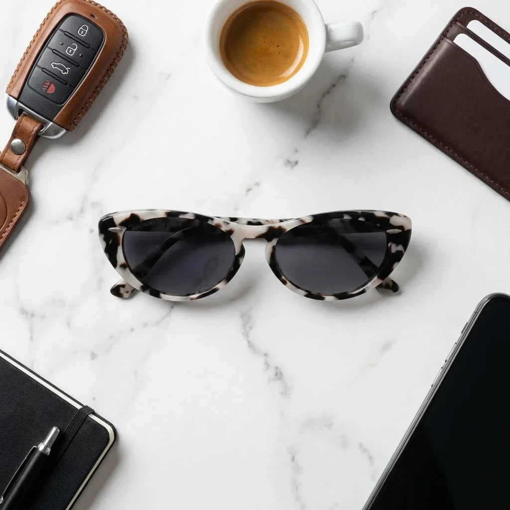 Havana cat eye sunglasses with polarized lenses, bio-acetate frame · ReFramed, photo 9 of 30