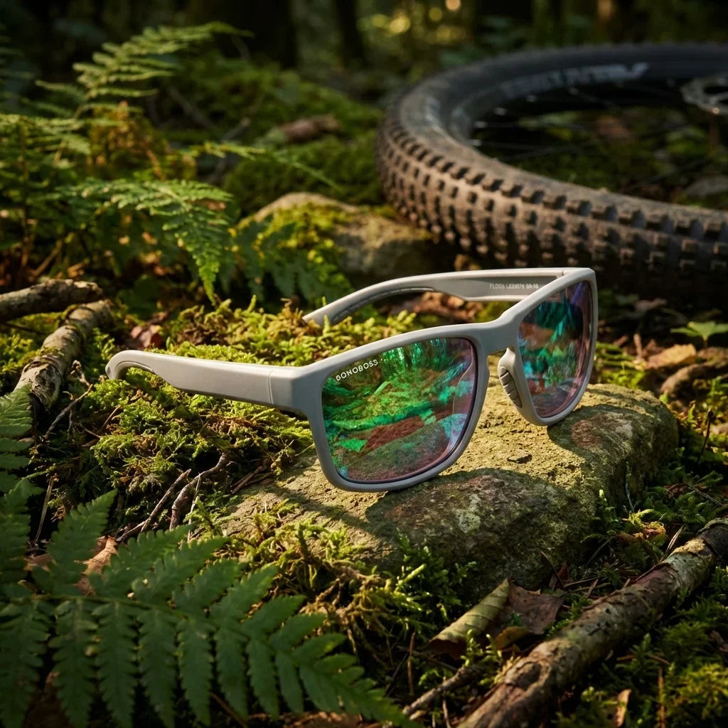 Flock rectangular sunglasses with polarized lenses, TR90 frame · ReFramed, photo 4 of 17