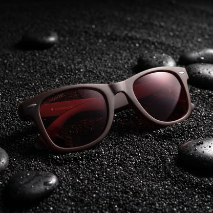 Acacia RPET Brown Wayfarer-Style Polarized Sunglasses