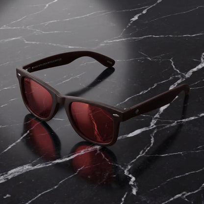 Acacia RPET Brown Wayfarer-Style Polarized Sunglasses