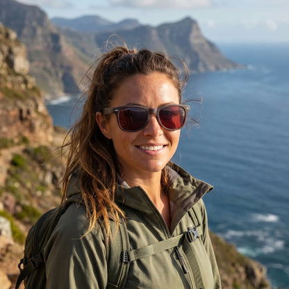 Acacia RPET Brown Wayfarer-Style Polarized Sunglasses