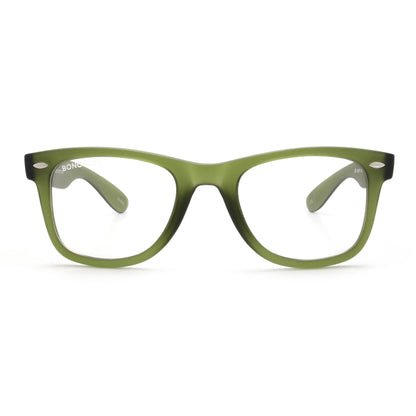 Acacia RPET wayfarer-style eyeglass frames, olive recycled plastic frame, photo 4 of 12 · ReFramed