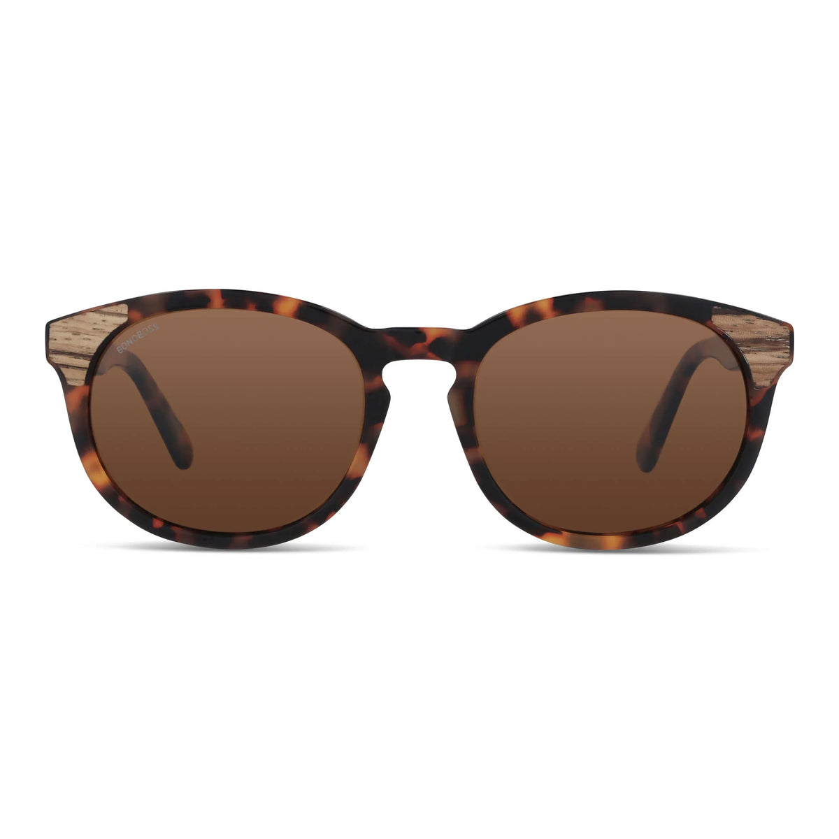 Chiloé 0084 round polarized sunglasses in bio-acetate and natural wood · ReFramed, photo 12 of 30