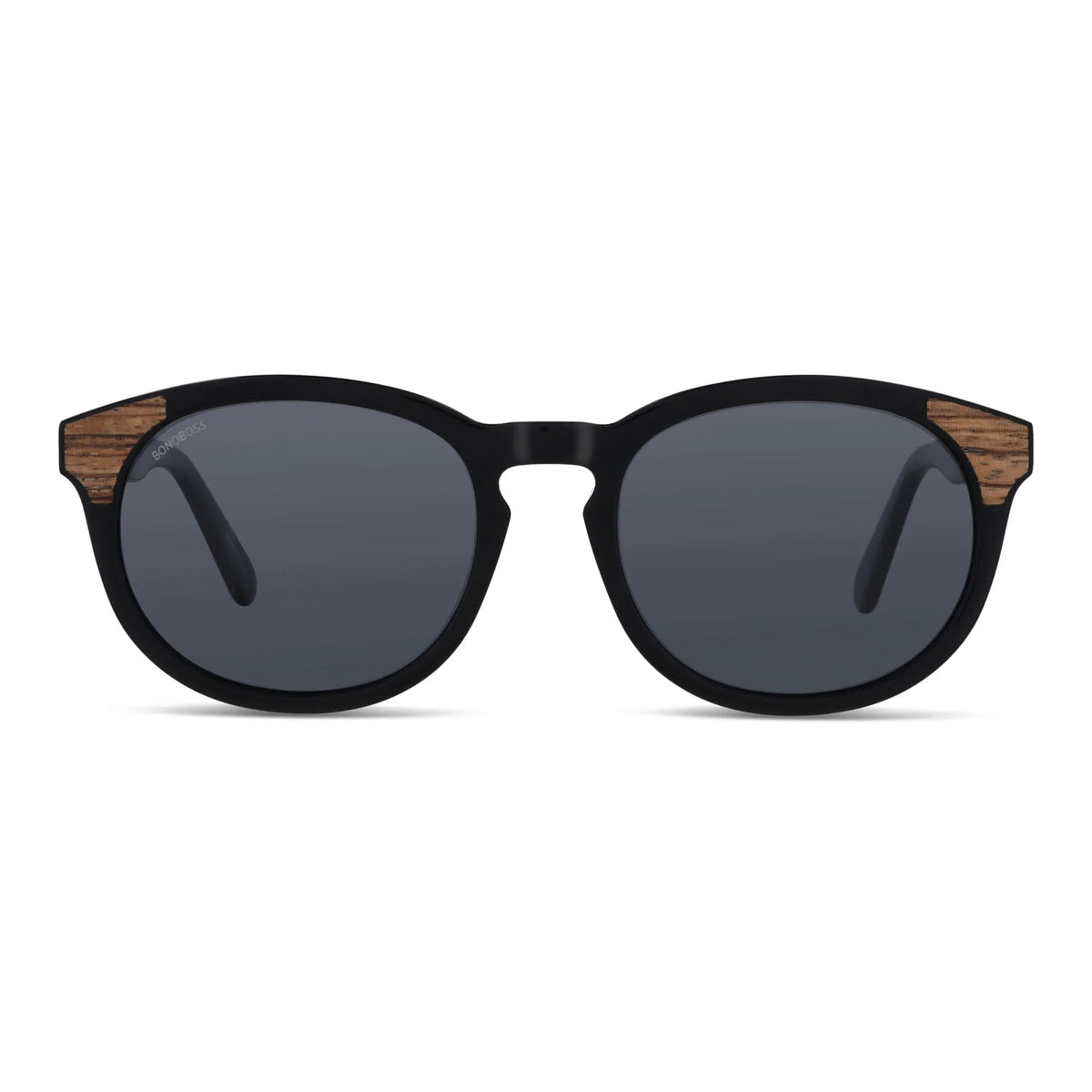 Chiloé 0084 round polarized sunglasses in bio-acetate and natural wood · ReFramed, photo 29 of 30