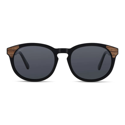 Chiloé 0084 round polarized sunglasses in bio-acetate and natural wood · ReFramed, photo 29 of 30