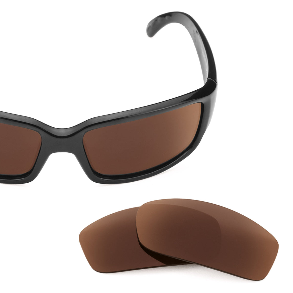 Costa Caballito replacement lenses — Dark Brown polarized sunglass lens, 100% UV | ReFramed