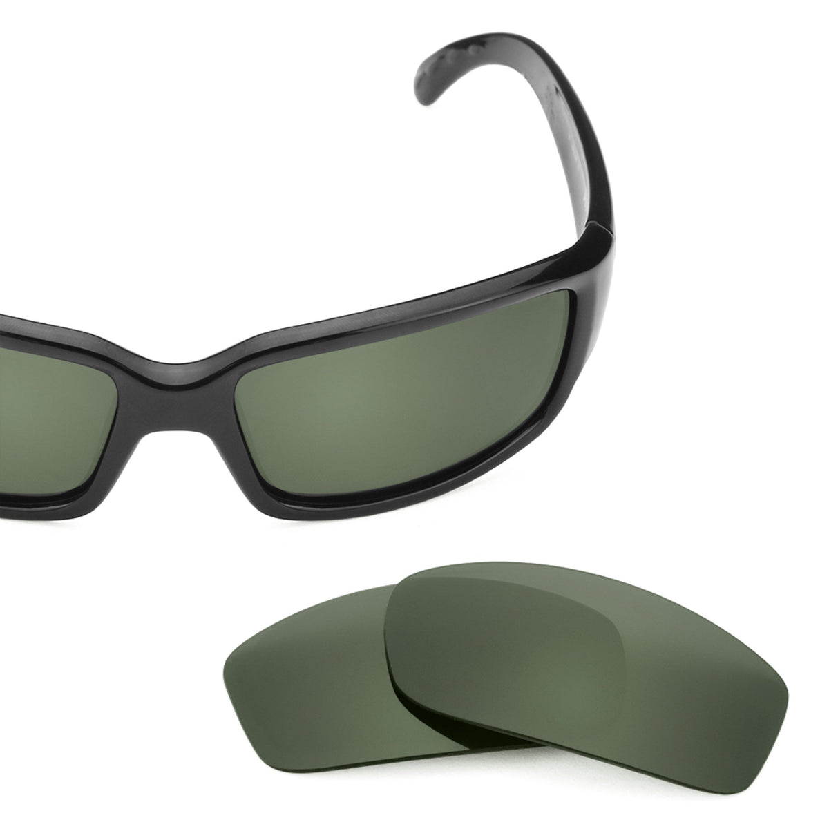 Costa Caballito replacement lenses — Gray Green polarized sunglass lens, 100% UV | ReFramed