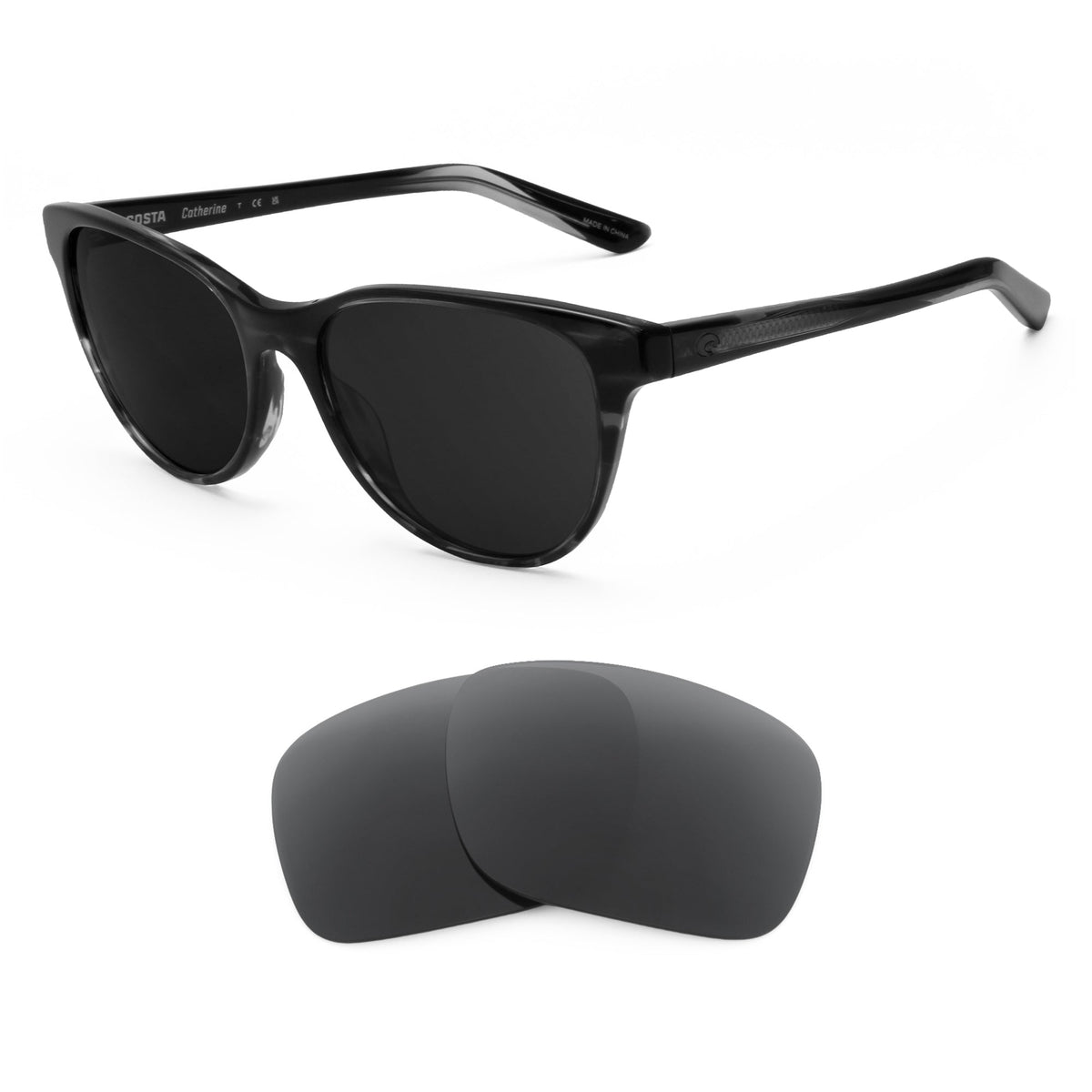 Costa Catherine replacement lenses — precision-cut polarized sunglass lenses, 100% UV | ReFramed
