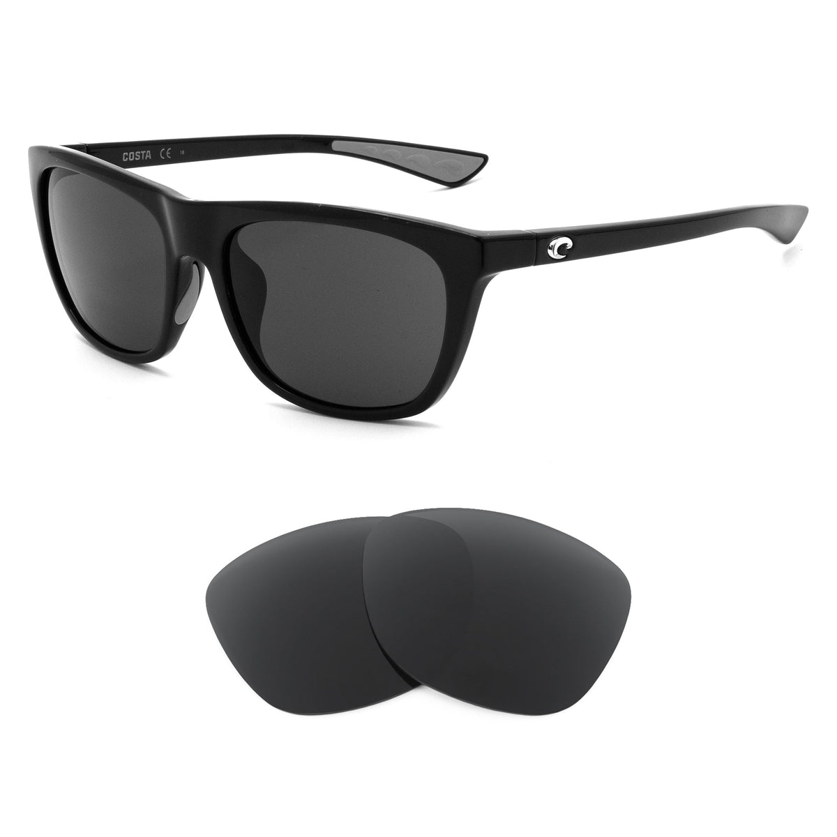 Costa Cheeca (Post 2019) replacement lenses — precision-cut polarized sunglass lenses, 100% UV | ReFramed