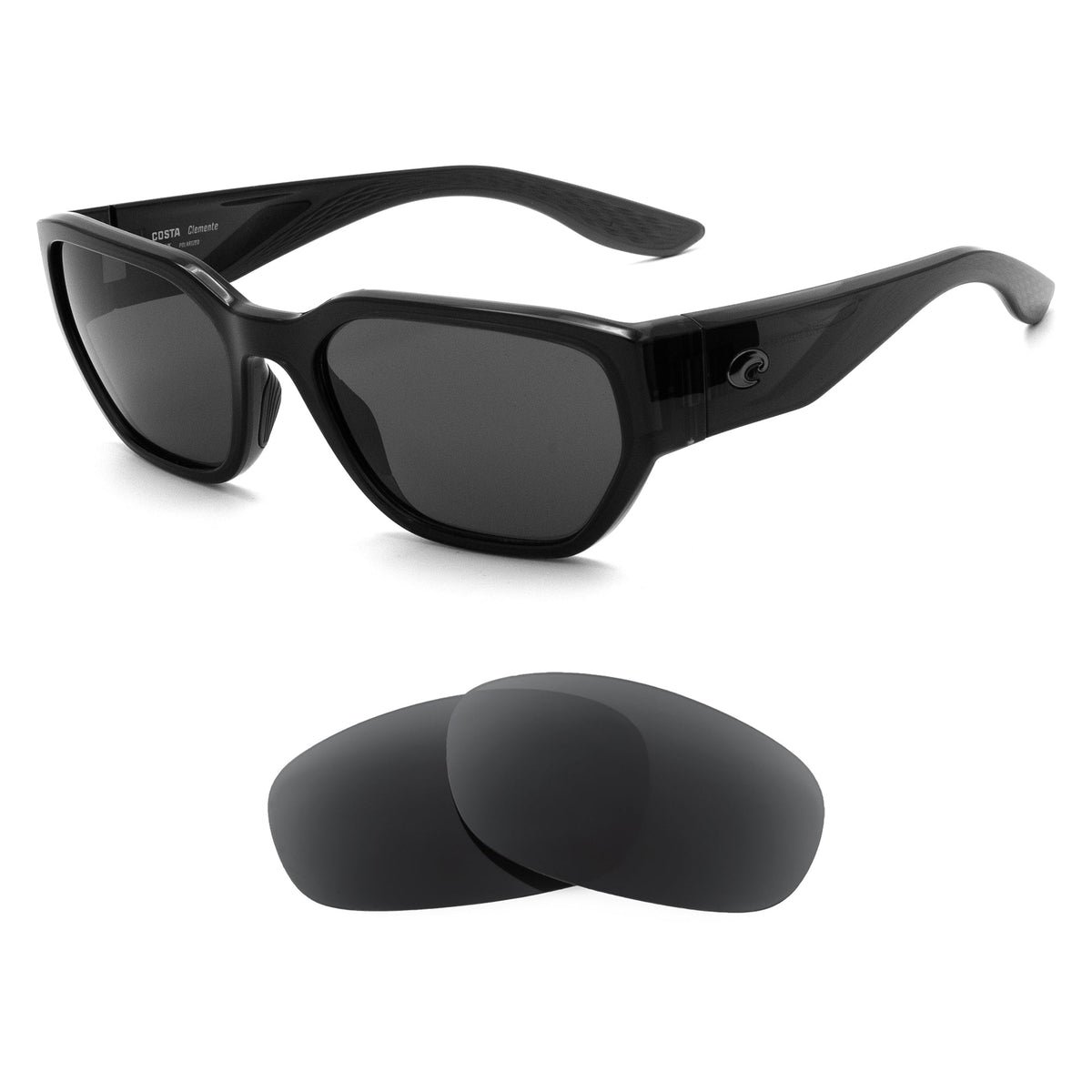 Costa Clemente replacement lenses — precision-cut polarized sunglass lenses, 100% UV | ReFramed