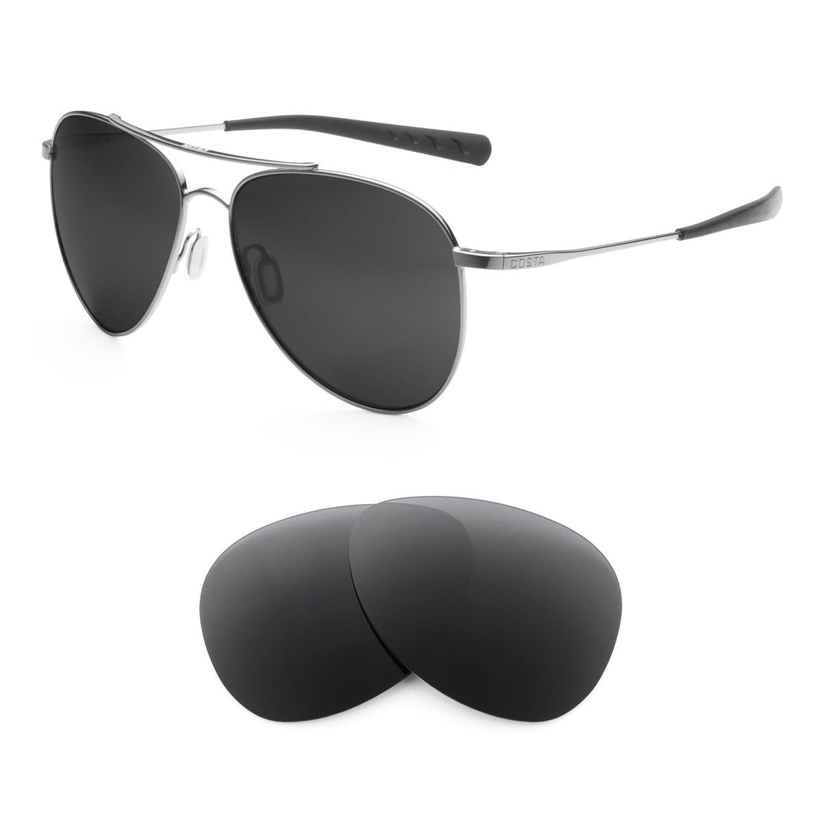 Costa Cook replacement lenses — precision-cut polarized sunglass lenses, 100% UV | ReFramed