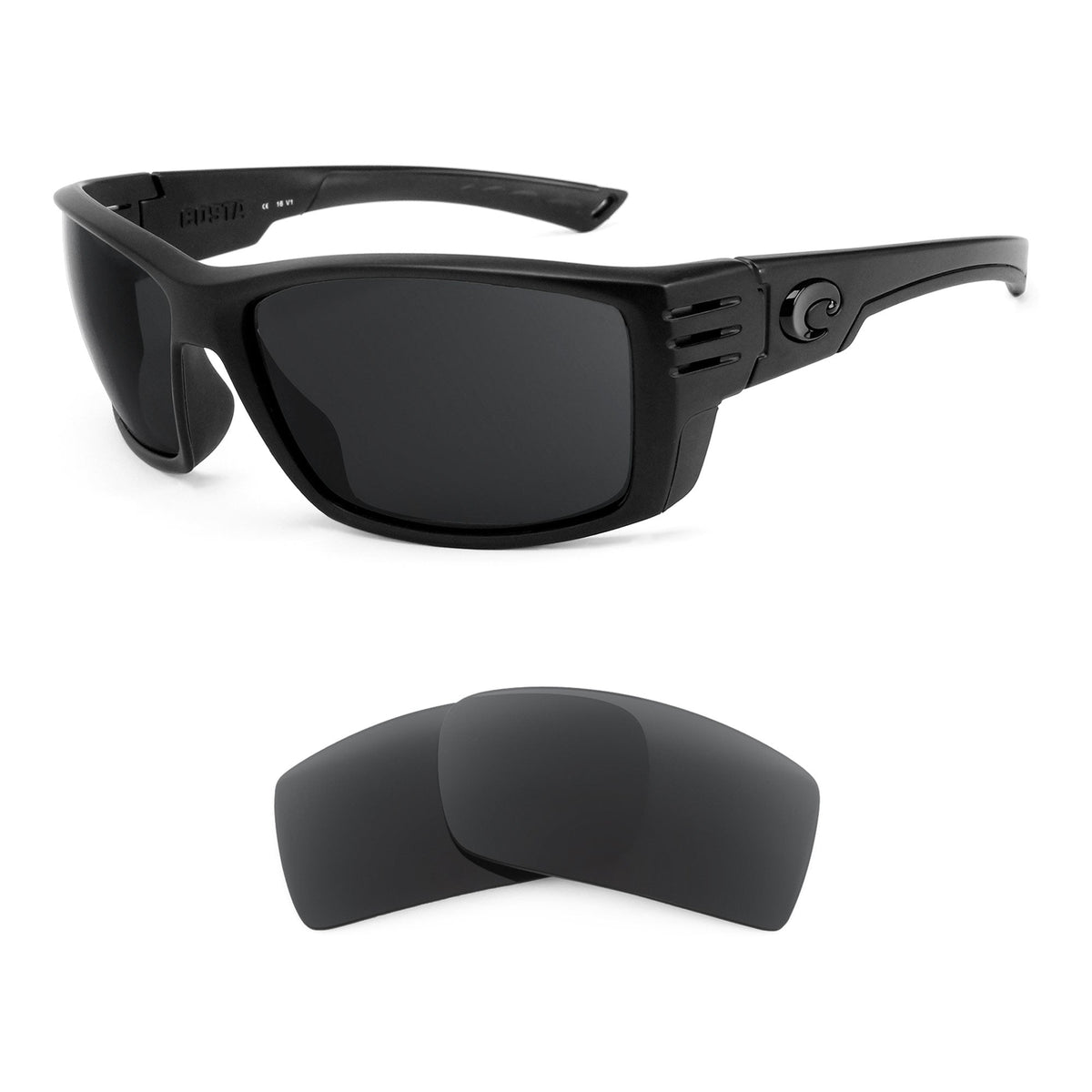 Costa Cortez replacement lenses — precision-cut polarized sunglass lenses, 100% UV | ReFramed