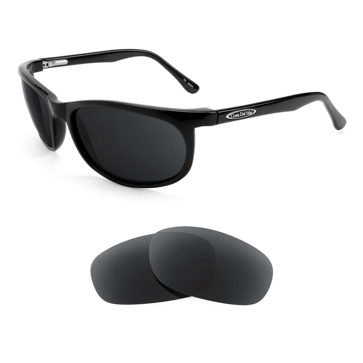 Costa Deep Blue replacement lenses — precision-cut polarized sunglass lenses, 100% UV | ReFramed