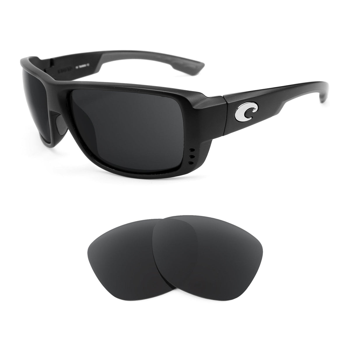 Costa Double Haul replacement lenses — precision-cut polarized sunglass lenses, 100% UV | ReFramed