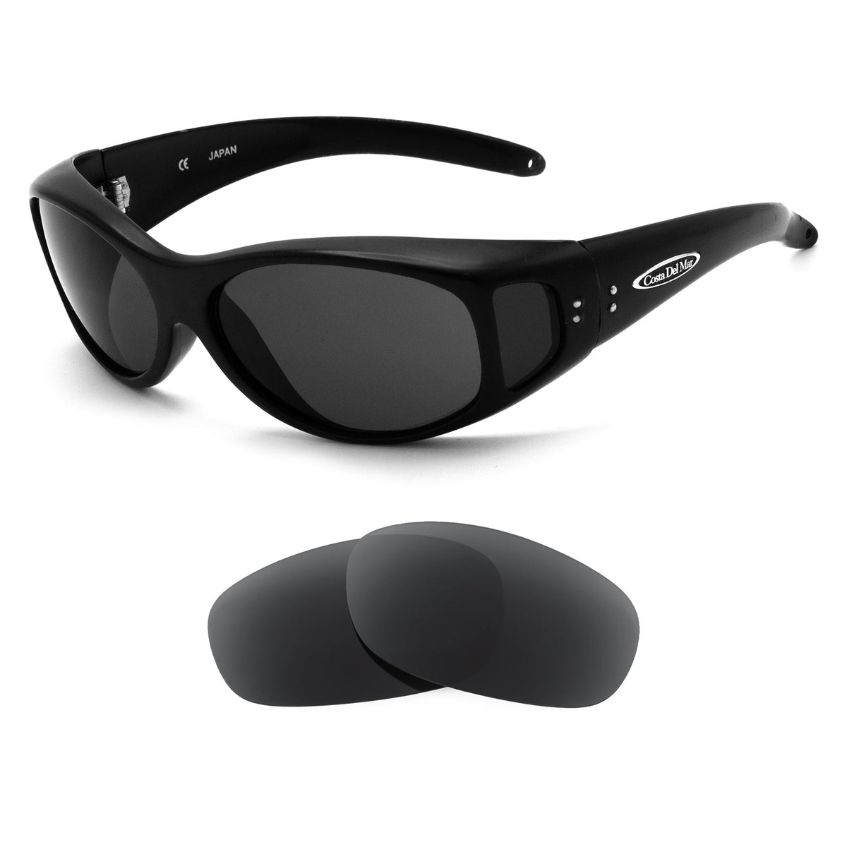 Costa Eliminator replacement lenses — precision-cut polarized sunglass lenses, 100% UV | ReFramed