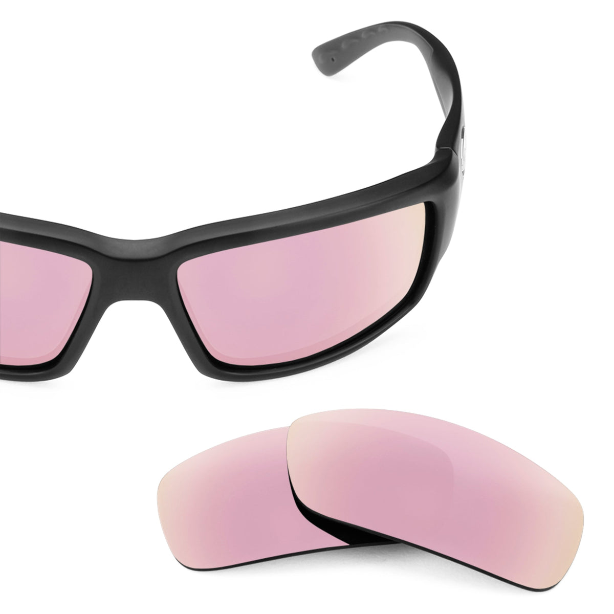 Costa Fantail replacement lenses — Rose Gold MirrorShield® polarized sunglass lens, 100% UV | ReFramed