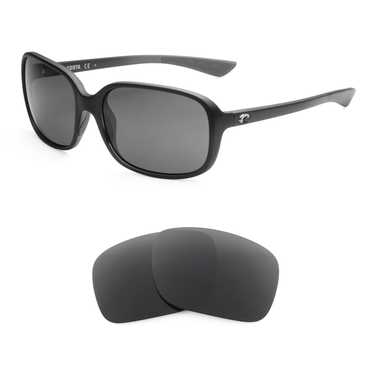 Costa Riverton replacement lenses — precision-cut polarized sunglass lenses, 100% UV | ReFramed