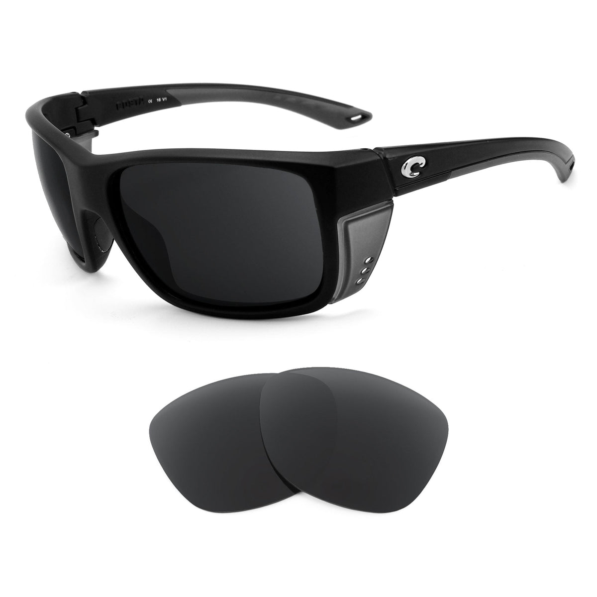 Costa Rooster replacement lenses — precision-cut polarized sunglass lenses, 100% UV | ReFramed