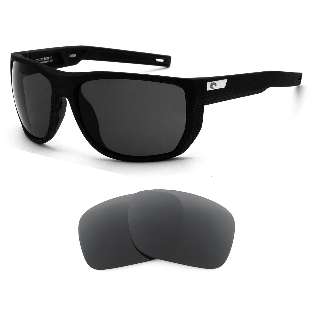 Costa Santiago replacement lenses — precision-cut polarized sunglass lenses, 100% UV | ReFramed
