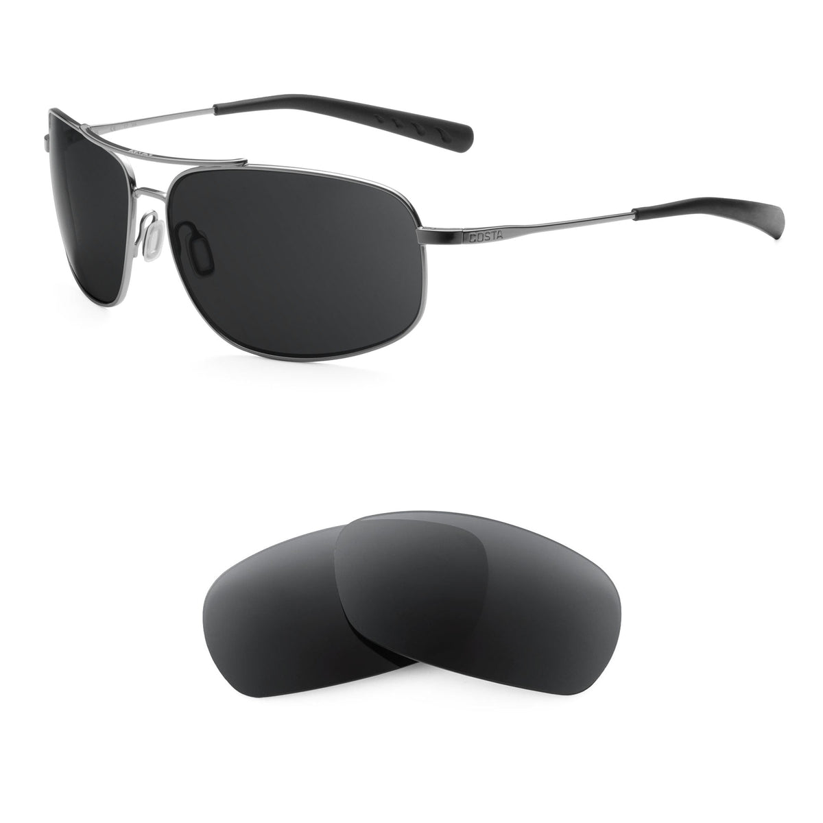 Costa Shipmaster replacement lenses — precision-cut polarized sunglass lenses, 100% UV | ReFramed