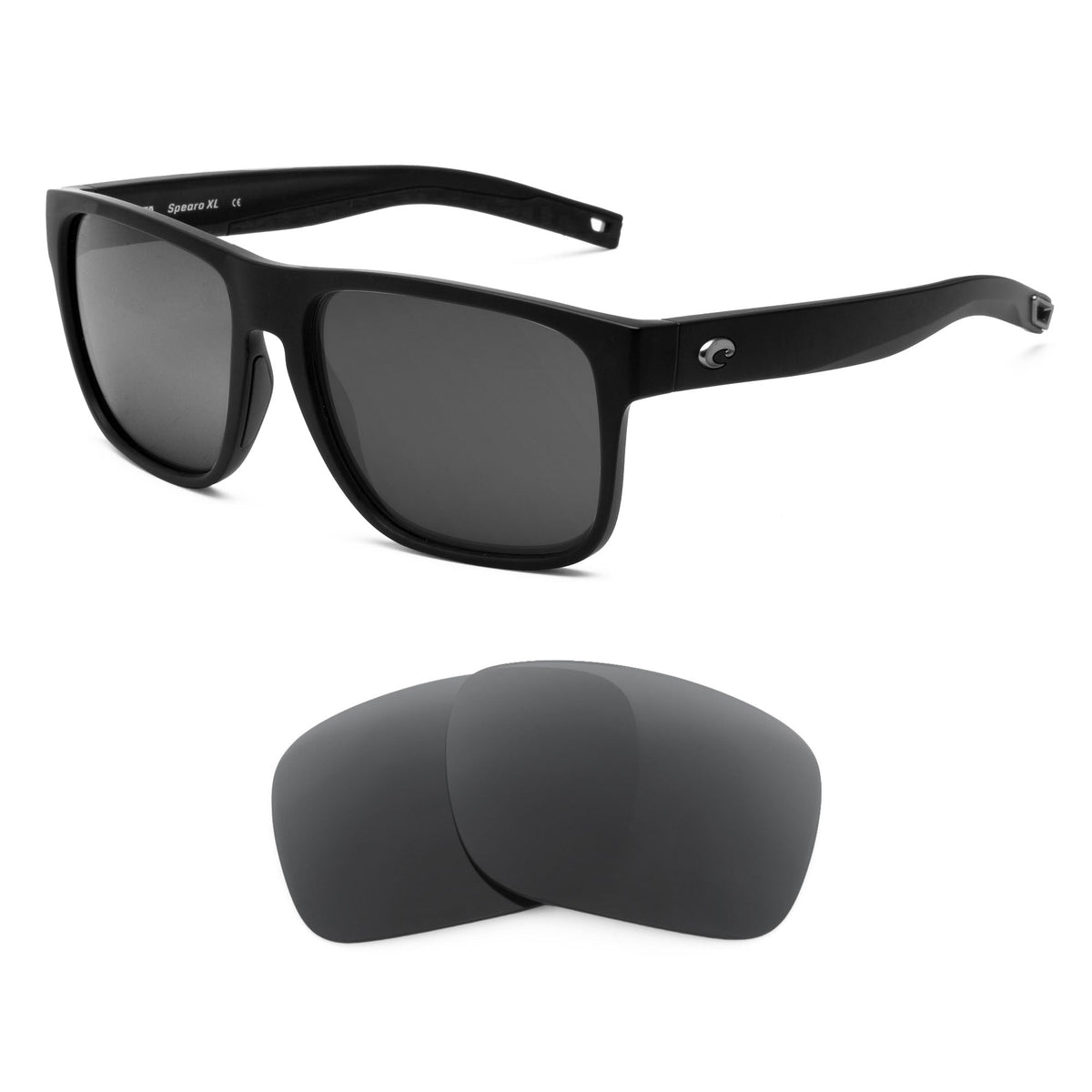 Costa Spearo XL replacement lenses — precision-cut polarized sunglass lenses, 100% UV | ReFramed