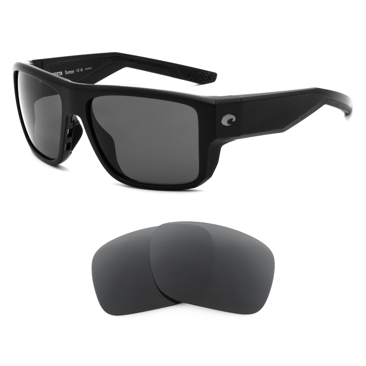 Costa Taxman replacement lenses — precision-cut polarized sunglass lenses, 100% UV | ReFramed