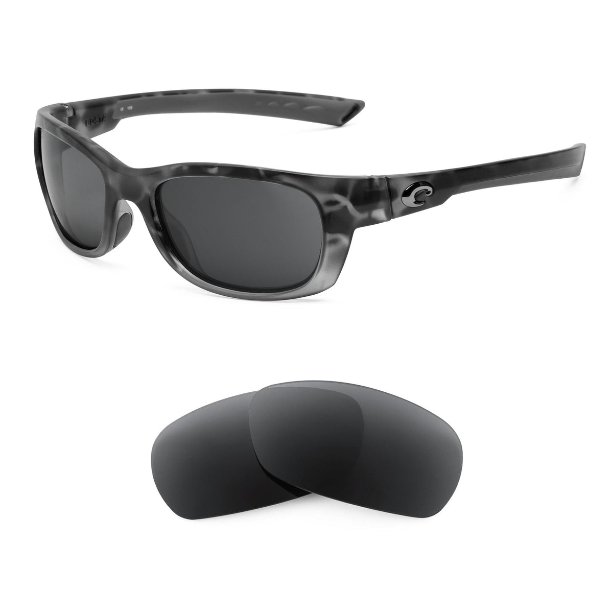 Costa Trevally replacement lenses — precision-cut polarized sunglass lenses, 100% UV | ReFramed