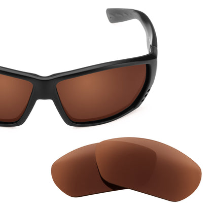 Costa Tuna Alley replacement lenses — Dark Brown polarized sunglass lens, 100% UV | ReFramed