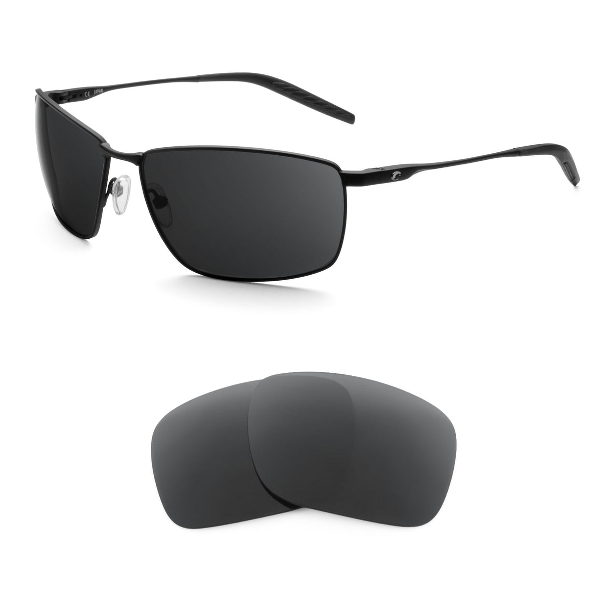 Costa Turret replacement lenses — precision-cut polarized sunglass lenses, 100% UV | ReFramed