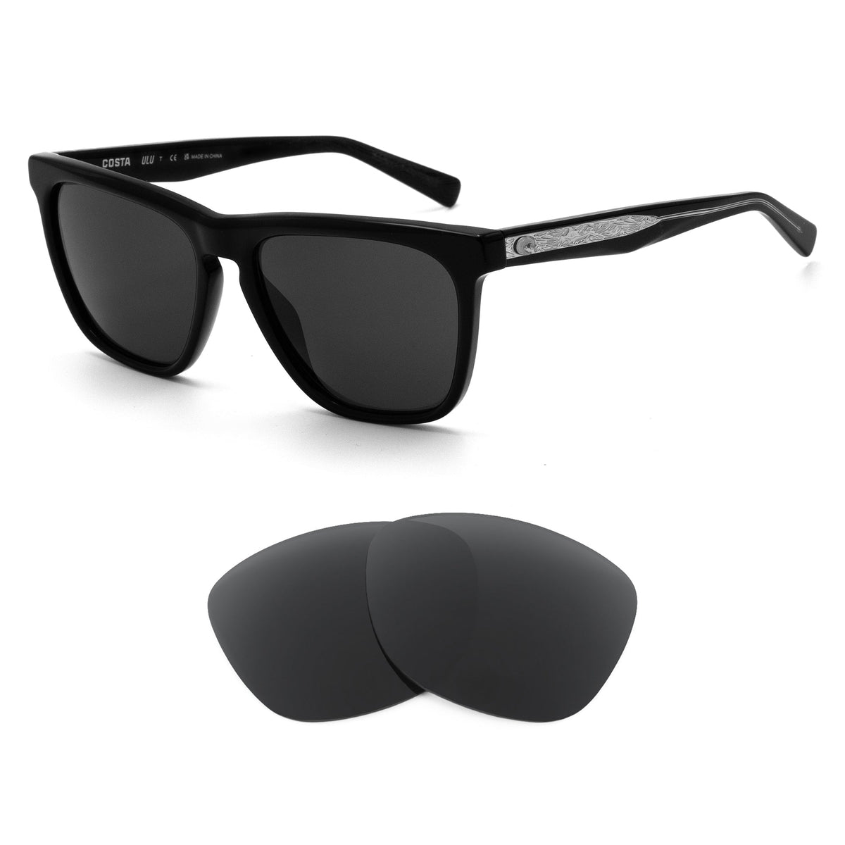 Costa Ulu replacement lenses — precision-cut polarized sunglass lenses, 100% UV | ReFramed