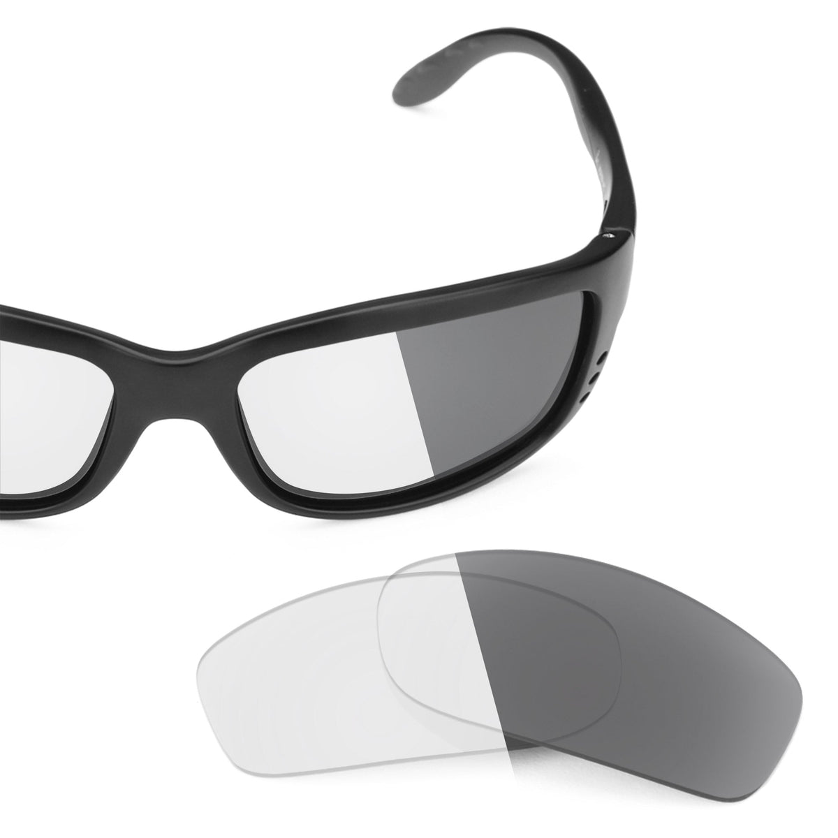 Costa Zane replacement lenses — Adapt Gray Photochromic polarized sunglass lens, 100% UV | ReFramed