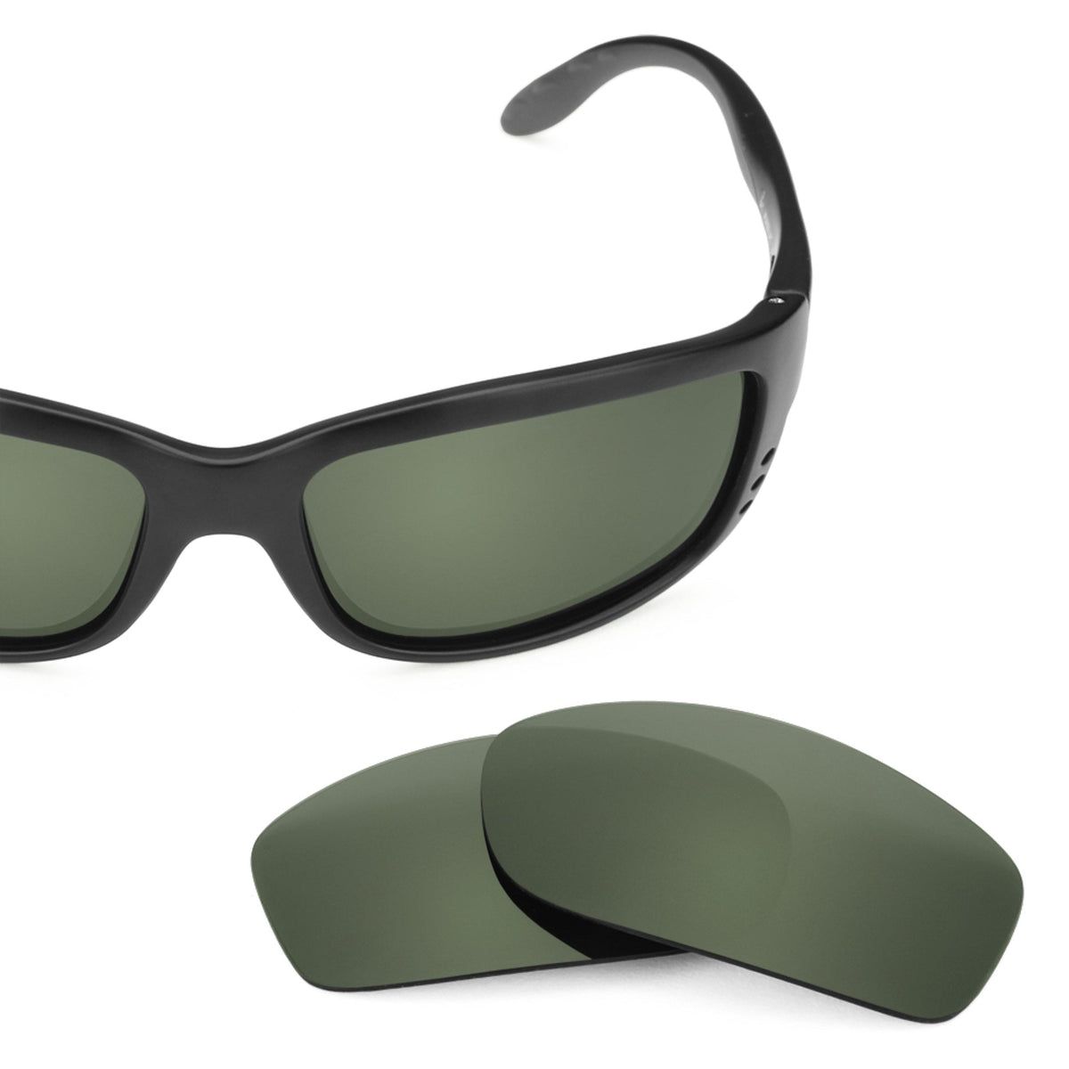 Costa Zane replacement lenses — Gray Green polarized sunglass lens, 100% UV | ReFramed