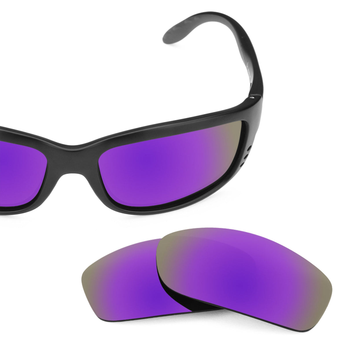 Costa Zane replacement lenses — Plasma Purple MirrorShield® polarized sunglass lens, 100% UV | ReFramed