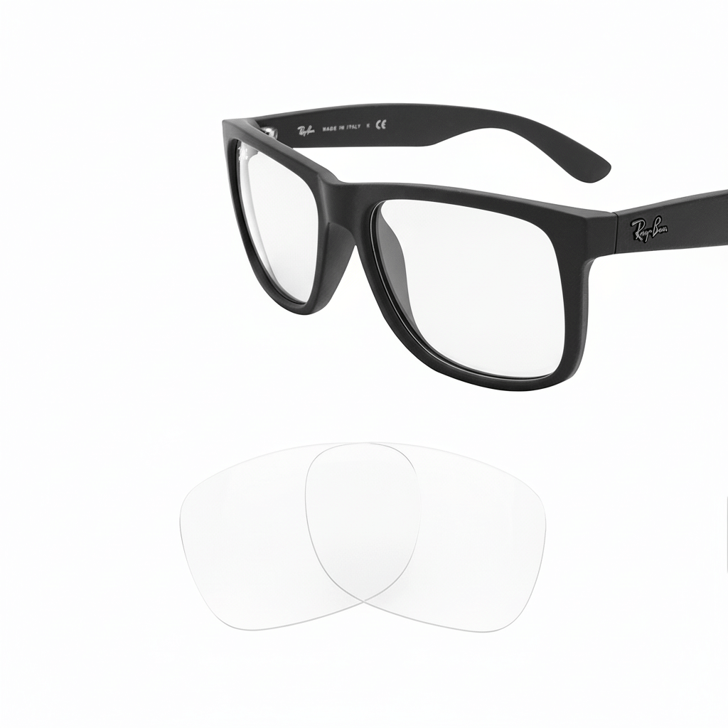 Ray-Ban Justin RB4165 replacement lenses — Crystal Clear polarized sunglass lens, 100% UV | ReFramed